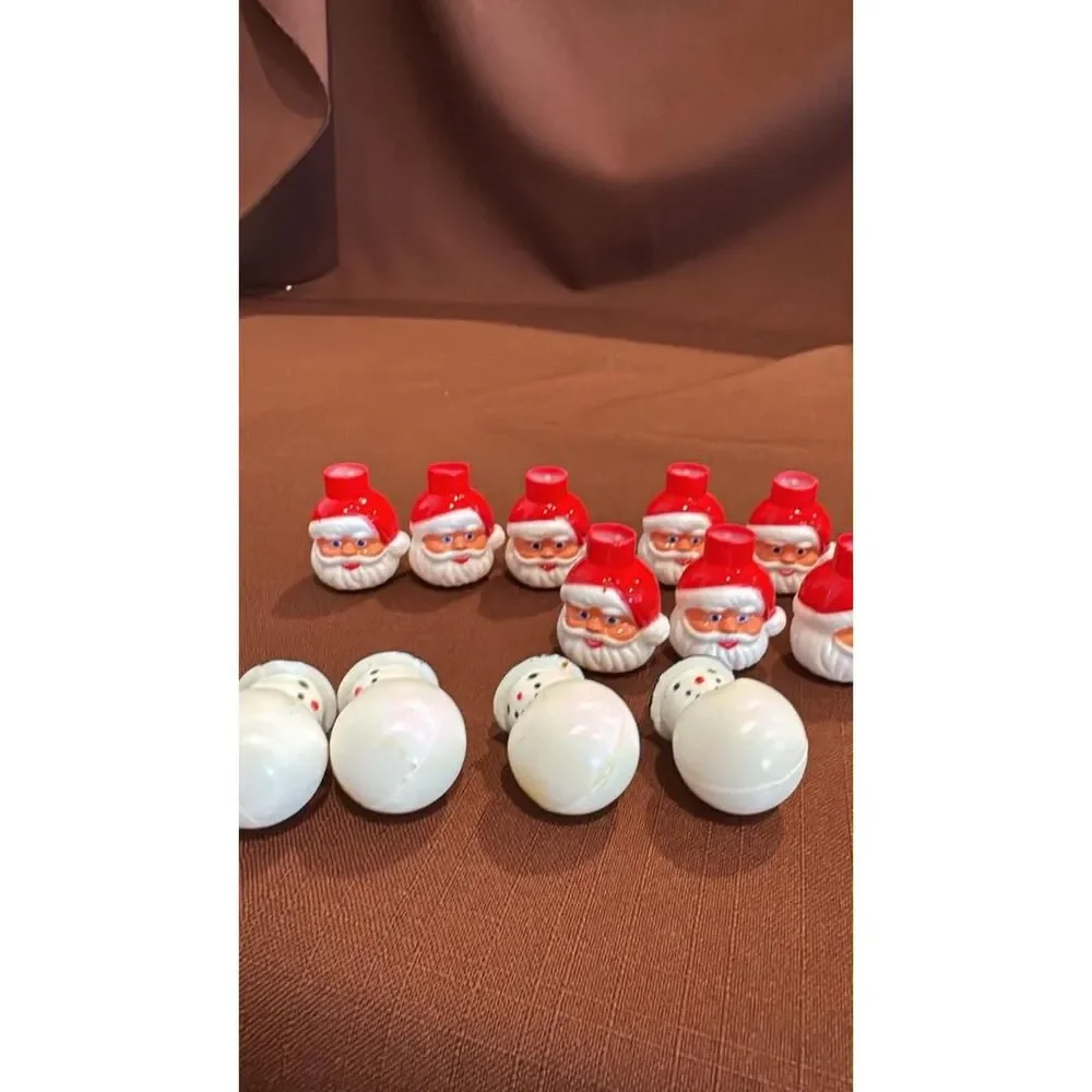 20 Vintage Santa Clasus Christmas ligh Covers & 4 Snowman Covers
